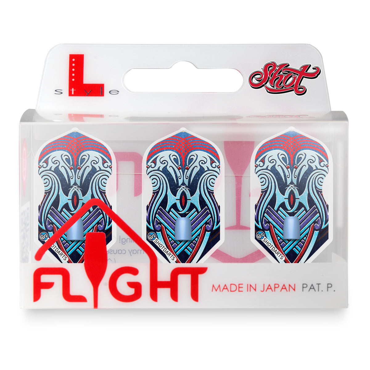 Shot L-Style L6 Slim Shape Dart Flights-Raven Blue