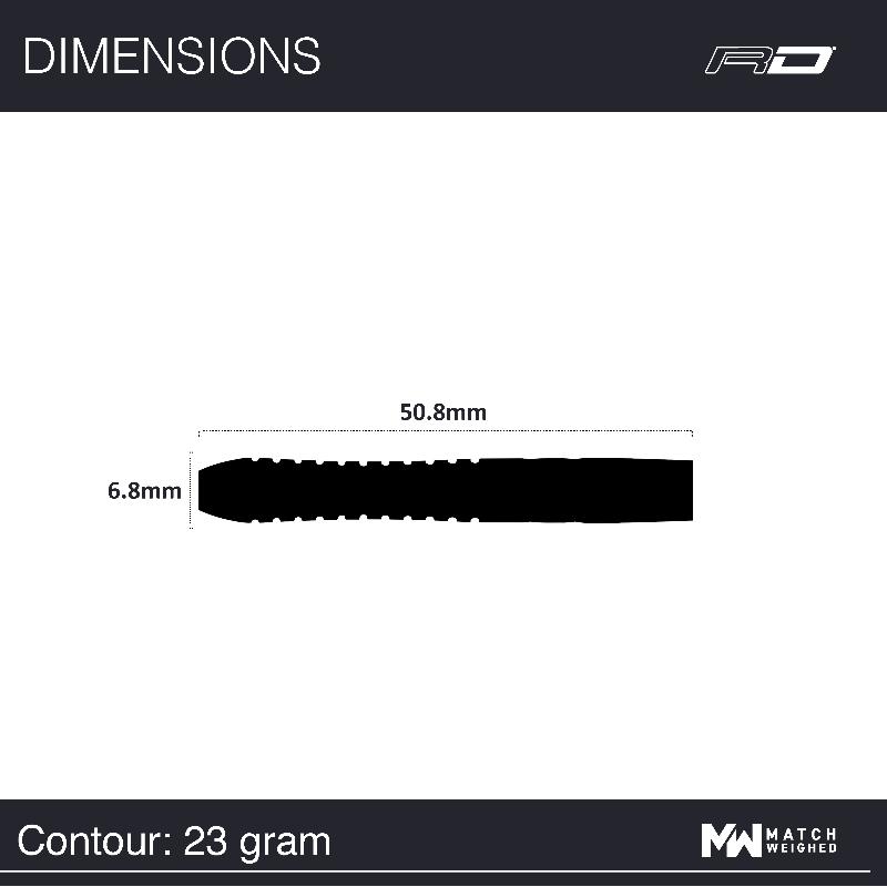 Gerwen Price Iceman Contour 90% Tungsten Alloy