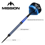 Mission Josh Rock Darts Steel Tip The Rock Black & Blue