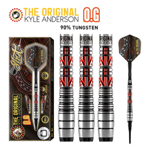 Shot Kyle Anderson The Original "O.G."-Soft Tip Dart Set-90% Tungsten Barrels