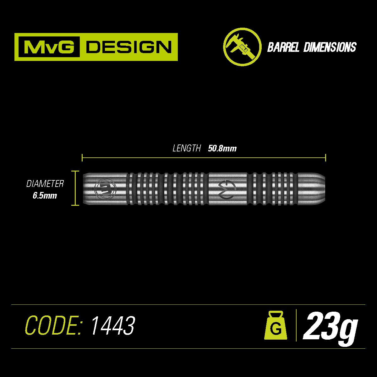 Winmau MVG Authentic 85% Tungsten alloy