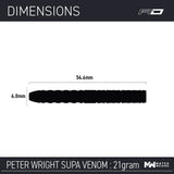 Peter Wright Snakebite Supa-Venom 90% Tungsten Alloy