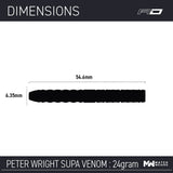 Peter Wright Snakebite Supa-Venom 90% Tungsten Alloy