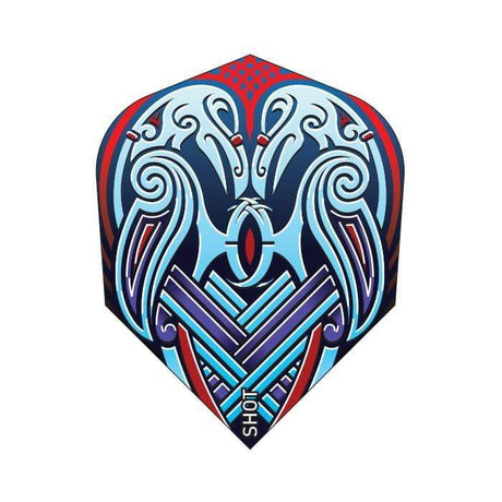 Viking Raven Dart Flight Set-Small Standard Blue