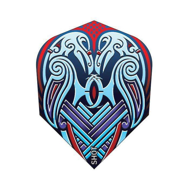 Viking Raven Dart Flight Set-Small Standard Blue