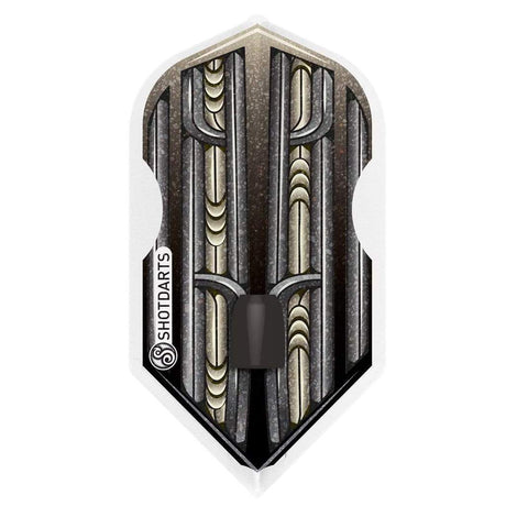 Shot L-Style L6 Slim Shape Dart Flights-Warrior Rutene Black