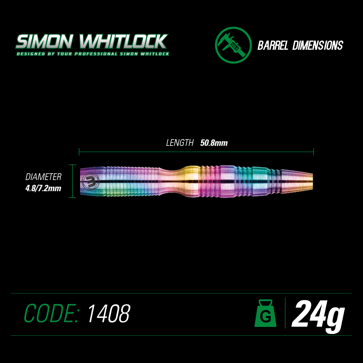 Simon Whitlock Urban Grip Darts 24G
