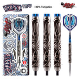 Warrior TIPU Steel Tip Dart Set - Front Weighted 80% Tungsten Barrel - Aussie Dart Supplies Online