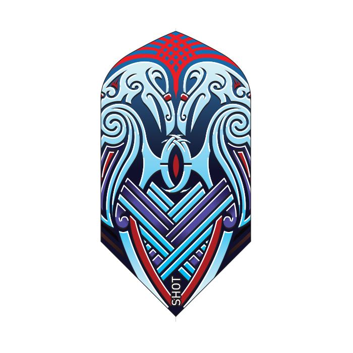 Viking Raven Dart Flight Set- Slim Blue*