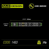 Winmau MVG Vantage 90% Tungsten Steel Tip Darts Set