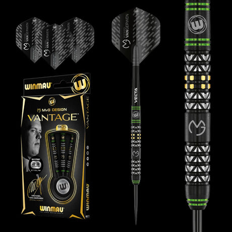 Winmau MVG Vantage 90% Tungsten Steel Tip Darts Set