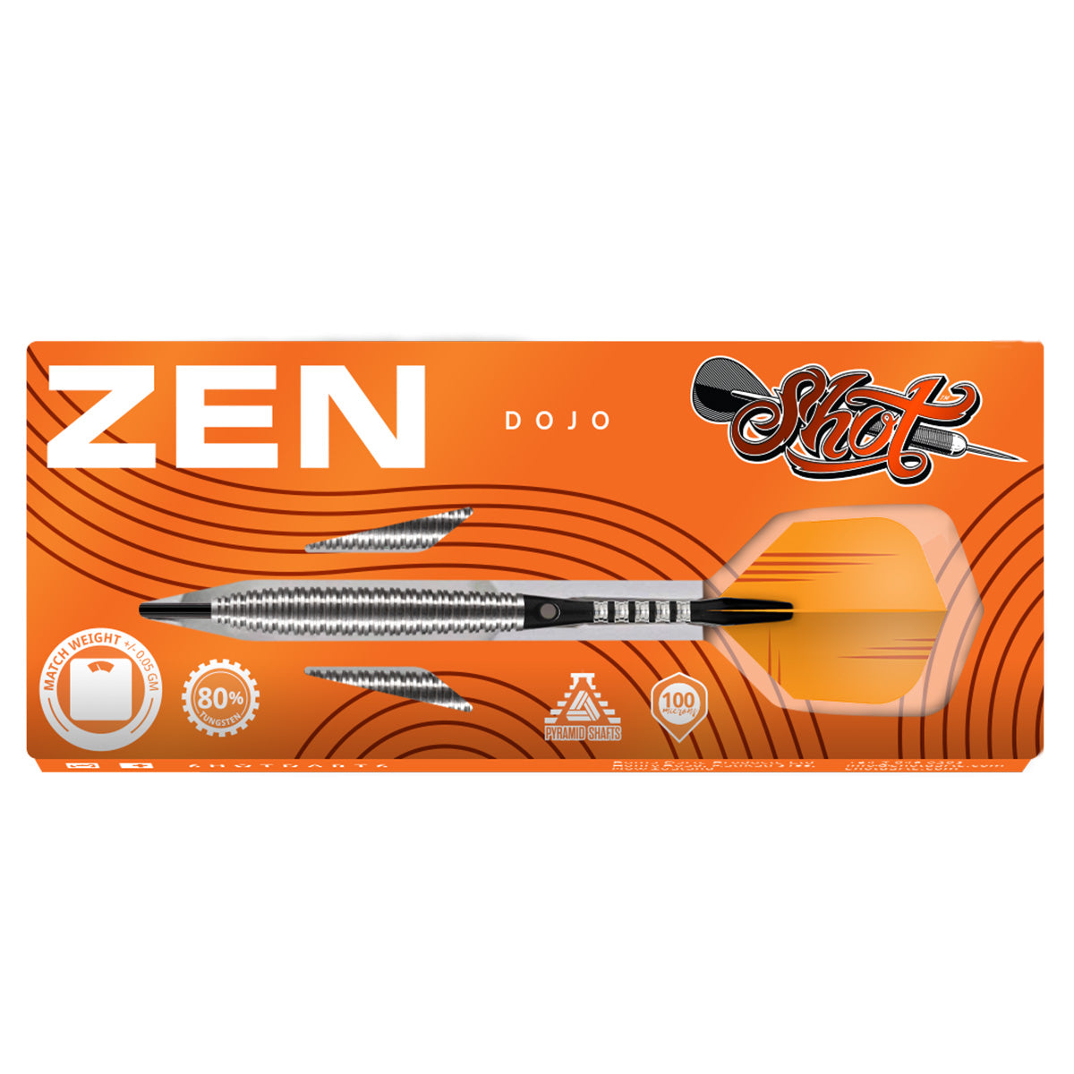 Zen DOJO Steel Tip Dart Set-80% Tungsten Barrels