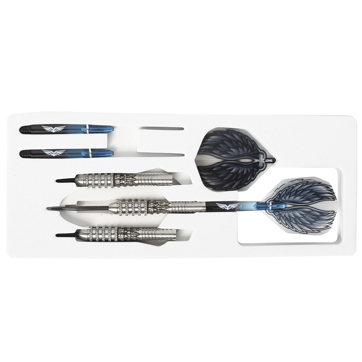 BIRDS OF PREY KITE STEEL TIP DART SET-FRONT WEIGHTED 80% TUNGSTEN BARRELS - Aussie Dart Supplies Online