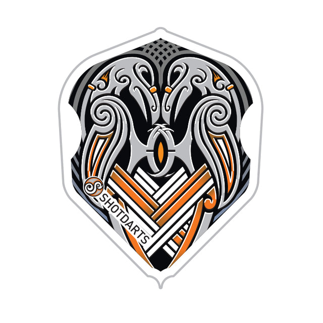 Shot L-Style EZ L3 Small Std Shape Viking Raven Black Dart Flight Set