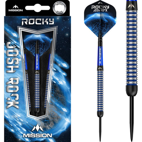 Mission Josh Rock Darts Steel Tip The Rock Black & Blue
