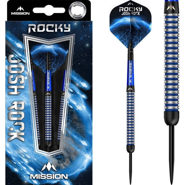 Mission Josh Rock Darts Steel Tip The Rock Black & Blue